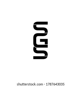 sgs letter original monogram logo design
