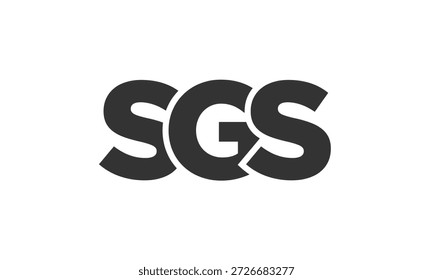 Modelo de design de logotipo SGS com texto em negrito forte e moderno. Logotipo vetorial inicial com tipografia simples e mínima. Identidade de empresa moderna ideal para a presença de marca de empresas.
