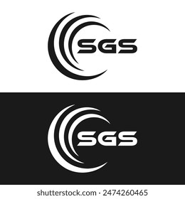 SGS logo. S G S design. White SGS letter. SGS, S G S letter logo design.