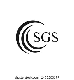 SGS logo. S G S design. White SGS letter. SGS, S G S letter logo design. 