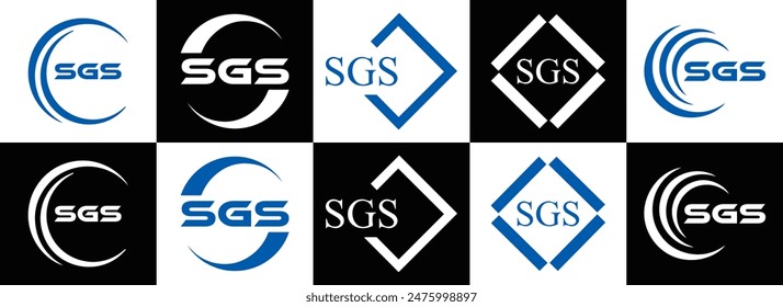 SGS logo. S G S design. White SGS letter. SGS, S G S letter logo design.