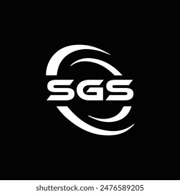 SGS logo. S G S design. White SGS letter. SGS, S G S letter logo design. 