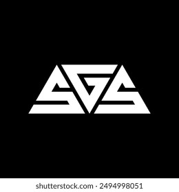SGS triangle letter logo design with triangle shape. SGS triangle logo design monogram. SGS triangle vector logo template with red color. SGS triangular logo Simple, Elegant, and Luxurious design.
