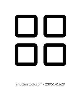Sguare Gird 2x2-Icon Symbol. Einfaches Vektorsymbol