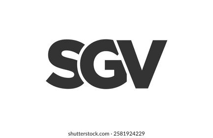 SGV logo design template with strong and modern bold text. Initial based vector logotype featuring simple and minimal typography. Trendy company identity ideal for businesses brand presence.