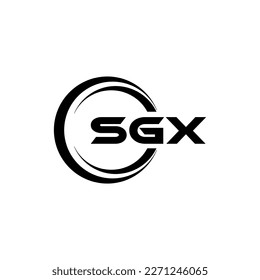 SGX letter logo design in illustration. Vector logo, calligraphy designs for logo, Poster, Invitation, etc.