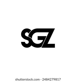 sgz initial letter monogram logo design