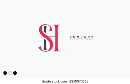 SH Alphabet letters Initials Monogram logo HS, S and H