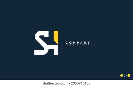 SH Alphabet letters Initials Monogram logo HS, S and H