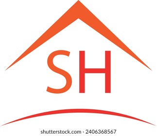 Diseño de iconos y logotipo creativo de SH