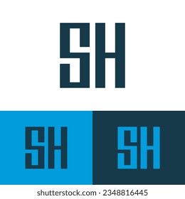 SH Creative Monogram logo design
