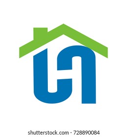 SH or H logo initial letter template design vector