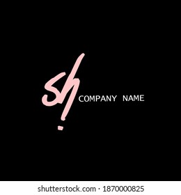 Sh handwritten logo for identity