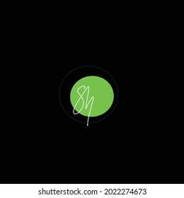 Logo manuscrito de Sh para su identidad