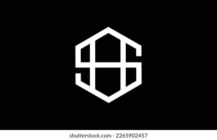 SH, HS, Abstract Letters Logo Monogram