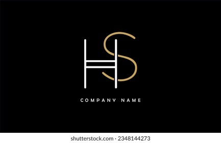 SH, HS Abstract Letters Logo Monogram