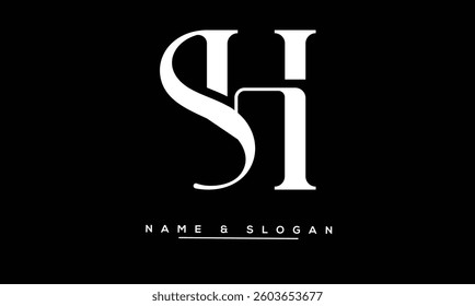 SH, HS Abstract Letters Logo Monogram