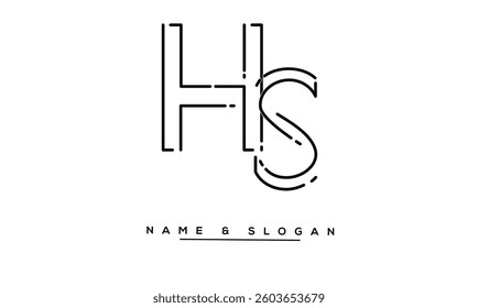 SH, HS Abstract Letters Logo Monogram