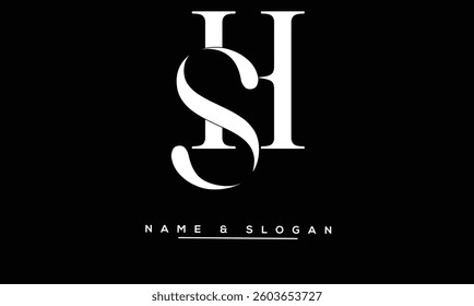 SH, HS Abstract Letters Logo Monogram