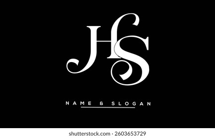 SH, HS Abstract Letters Logo Monogram