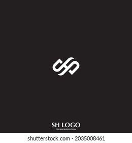 SH OR HS INITIAL LOGO DESIGN