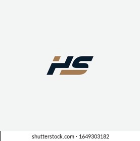 SH or HS letter designs for logo and icons