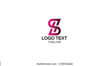 Vector de plantillas de diseño de logotipo de carta SH HS