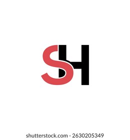 SH HS Letter Logo Design with Modern Minimal Style.
