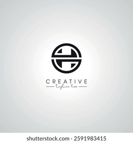 SH HS Letter Modern Artistic Abstract Logo Design. Initial Based Monogram Template.