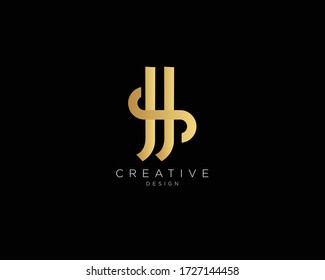SH HS Logo Design , Creative Minimalist Letter SH HS Logo Design