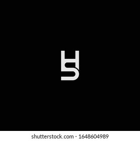Logo de SH o HS y diseños de iconos