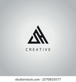 SH HS modern creative alphabet company logo design vector icon template.