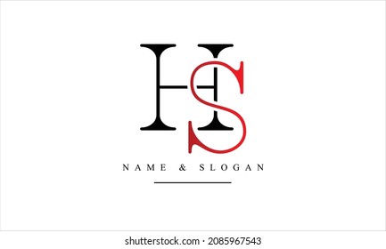 SH, HS, S, H abstract letters logo monogram
