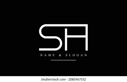 SH, HS, S, H abstract letters logo monogram