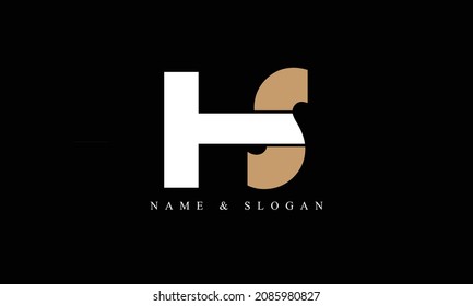 SH, HS, S, H abstract letters logo monogram