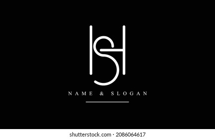 SH, HS, S, H letras abstractas monograma logotipo