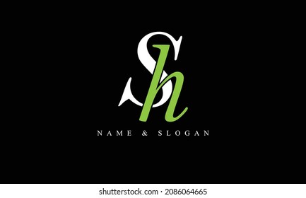 SH, HS, S, H abstrakte Buchstaben Logo-Monogramm