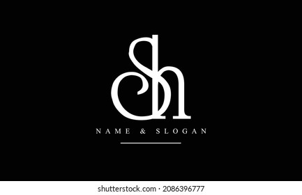 SH, HS, S, H abstract letters logo monogram