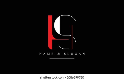 SH, HS, S, H abstract letters logo monogram