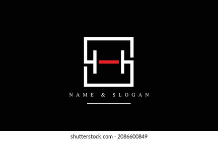 SH, HS, S, H abstract letters logo monogram