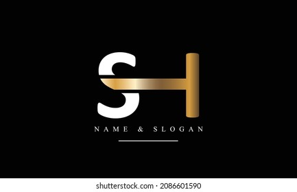SH, HS, S, H abstract letters logo monogram