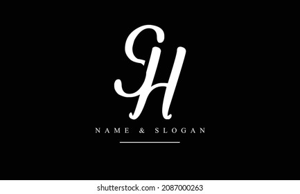 SH, HS, S, H abstract letters logo monogram