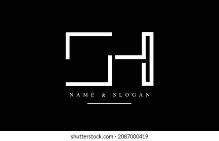 SH, HS, S, H abstract letters logo monogram