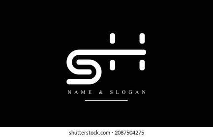 SH, HS, S, H abstract letters logo monogram