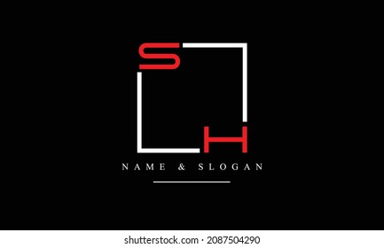 SH, HS, S, H abstrakte Buchstaben Logo-Monogramm