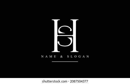 SH, HS, S, H abstract letters logo monogram