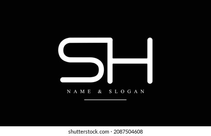 SH, HS, S, H abstract letters logo monogram