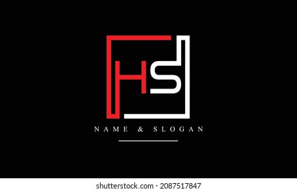 SH, HS, S, H abstract letters logo monogram