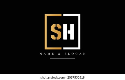 SH, HS, S, H letras abstractas monograma logotipo