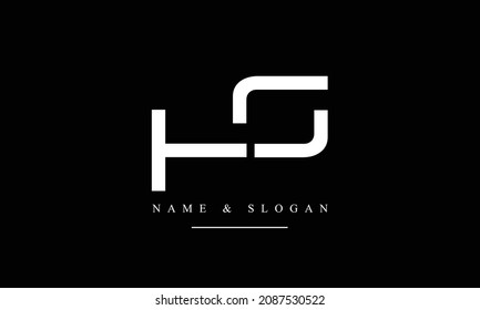 SH, HS, S, H abstract letters logo monogram